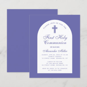 Violet Arch First Holy Communion Budget Invitation