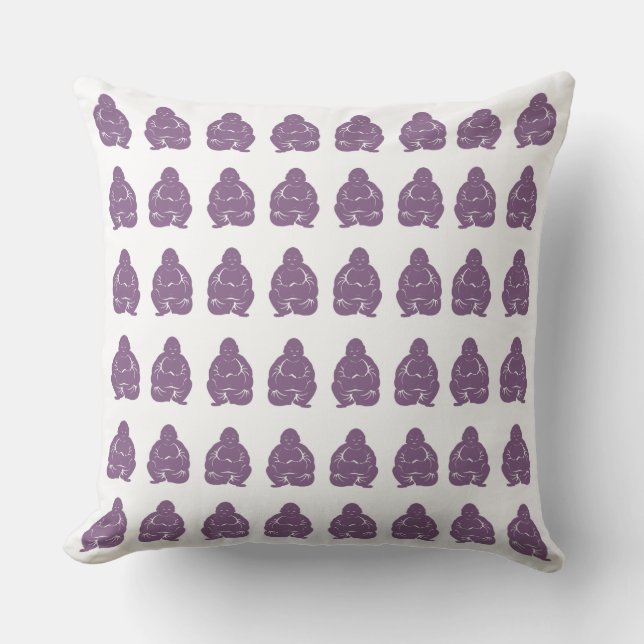 Violet Asian Moods Buddah Boys Cushion (Front)