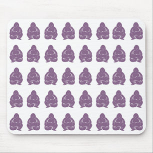 Violet Asian Moods Buddha Boys Mouse Pad