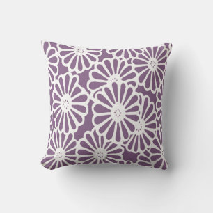 Violet Asian Moods Floral Cushion