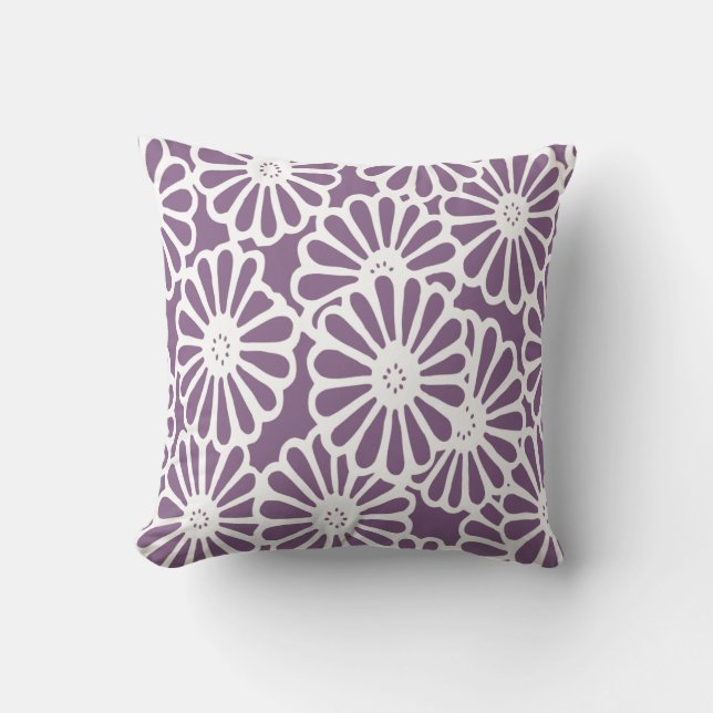 Violet Asian Moods Floral Cushion (Front)
