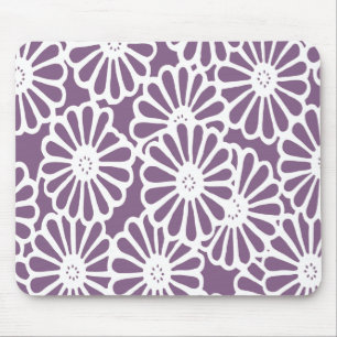 Violet Asian Moods Floral Mouse Pad