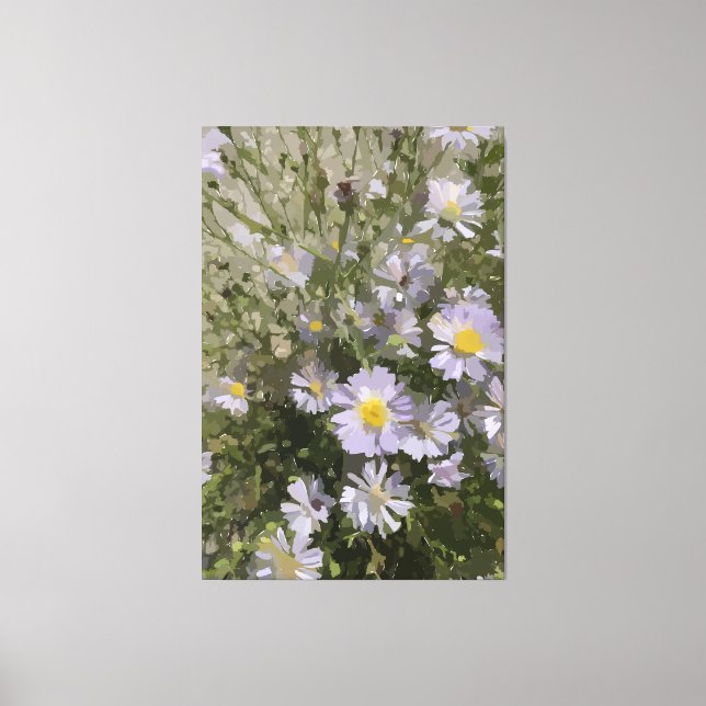 Violet Asters Canvas Print (Front)