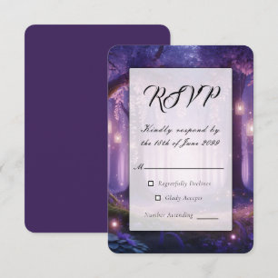 Violet at Midnight Enchanted Forest RSVP Card