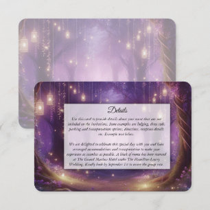 Violet at Midnight Enchanted Forest Wedding Enclosure Card