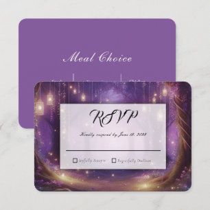 Violet at Midnight Enchanted Forest Wedding RSVP Card