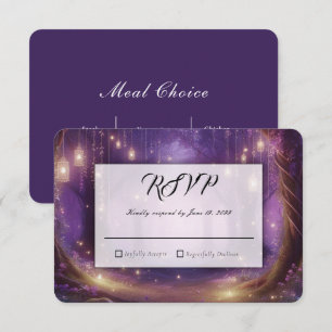 Violet at Midnight Enchanted Forest Wedding RSVP Card