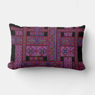 Violet Aurora Stained Glass Lumbar Pillow