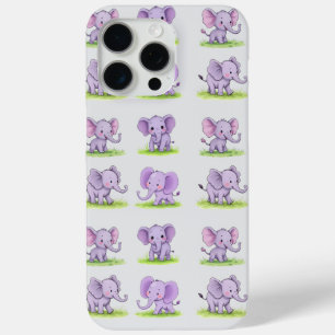 Violet Baby Elephant iPhone/iPad Case