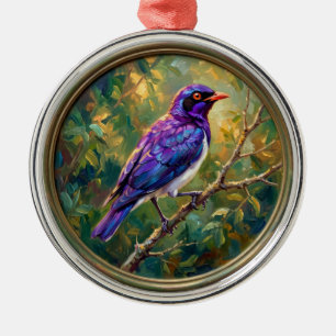Violet-backed Starling Metal Tree Decoration