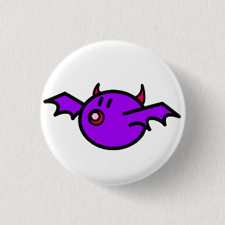 Violet Bat (White background) 3 Cm Round Badge
