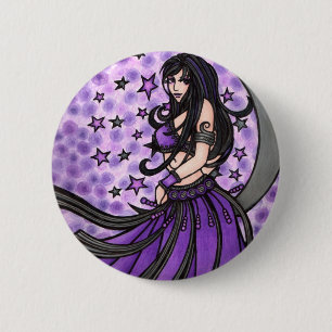 Violet Belly Dancer 6 Cm Round Badge