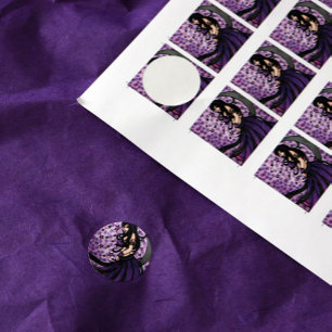 Violet Belly Dancer Classic Round Sticker