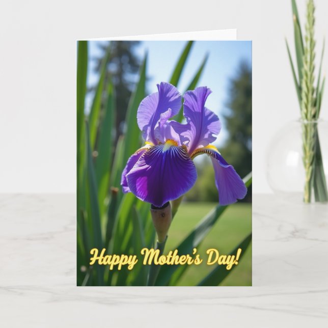 Violet Bloom Floral Card (Front)