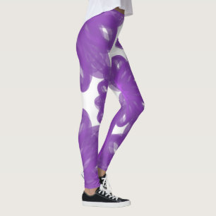 Violet Bloom Mandala Pattern Leggings
