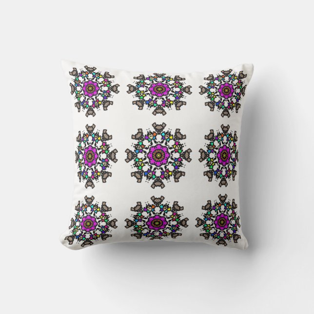 Violet Bloom Orbit Cushion (Front)