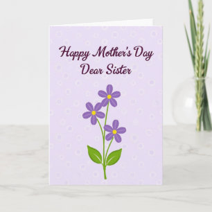 Violet Blossom Sister Card