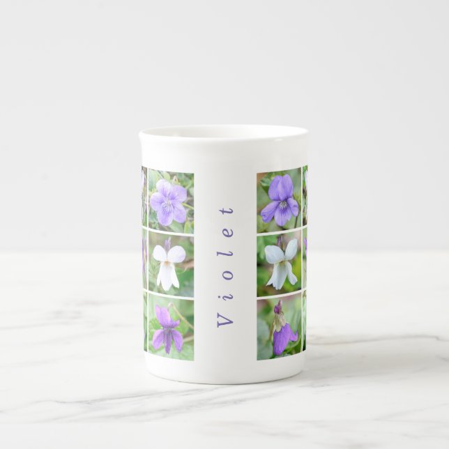 'Violet' Bone China Mug (Front)
