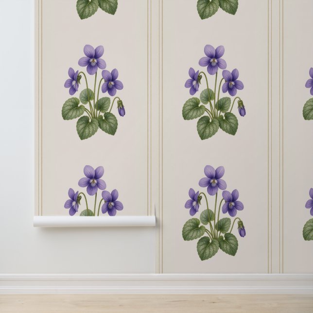 Violet Botanical, February Birth Flower Wallpaper (Application)