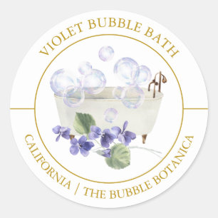 Violet Bubble Bath label