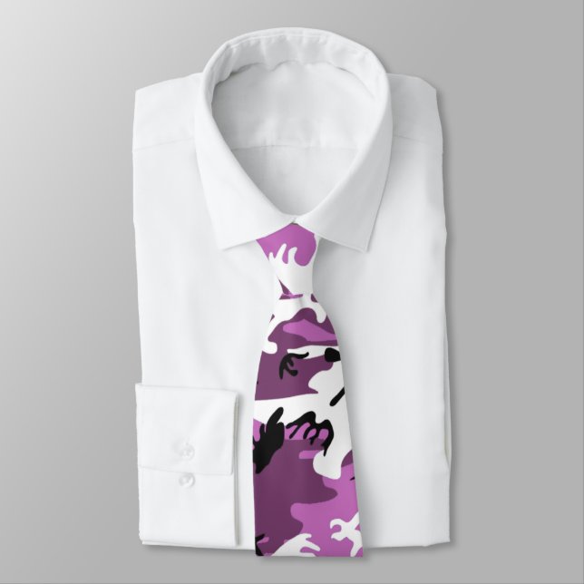 Violet Camo Tie (Tied)