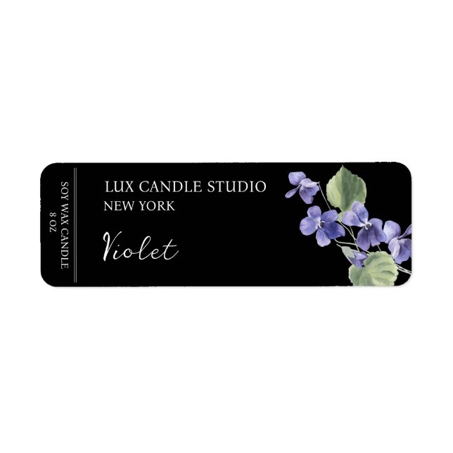 Violet Candle Label (Front)