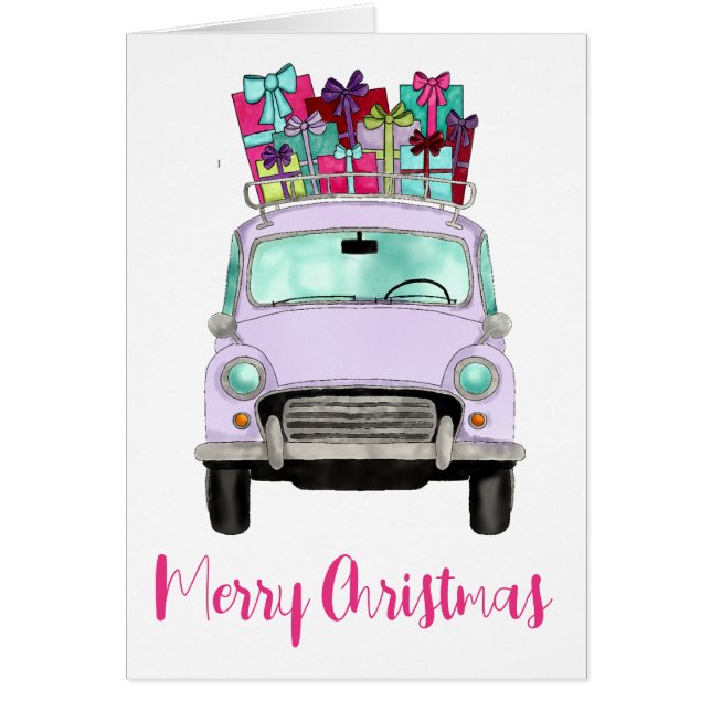Violet Car with Christmas Gifts (Front)
