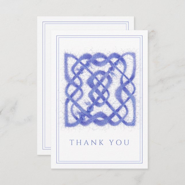 VIOLET CELTIC KNOT 3.5x5 Flat Thank You Card (Front/Back)