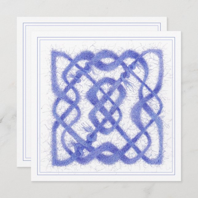 VIOLET CELTIC KNOT 5.25" Square Flat Card (Front/Back)