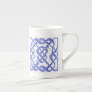 Violet Celtic Knot Bone China Mug
