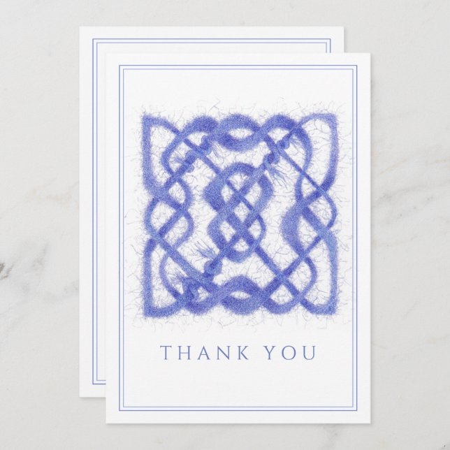 VIOLET CELTIC KNOT Flat Thank You Card (Front/Back)