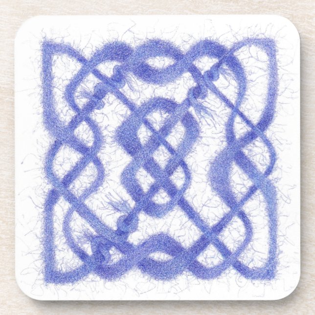 VIOLET CELTIC KNOT Hard Plastic Coasters (Front)