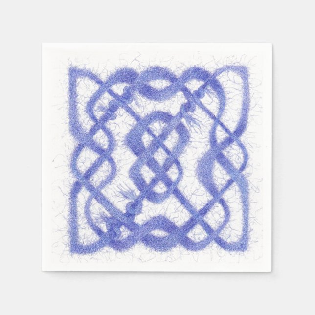 VIOLET CELTIC KNOT Standard Cocktail Paper Napkins (Front)