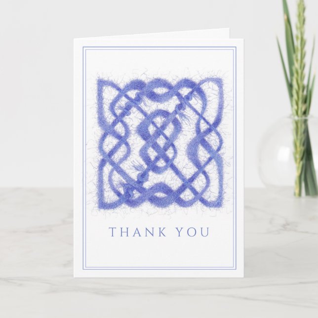 VIOLET CELTIC KNOT Thank You Card (Front)