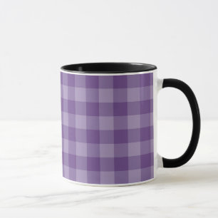Violet chequered background mug