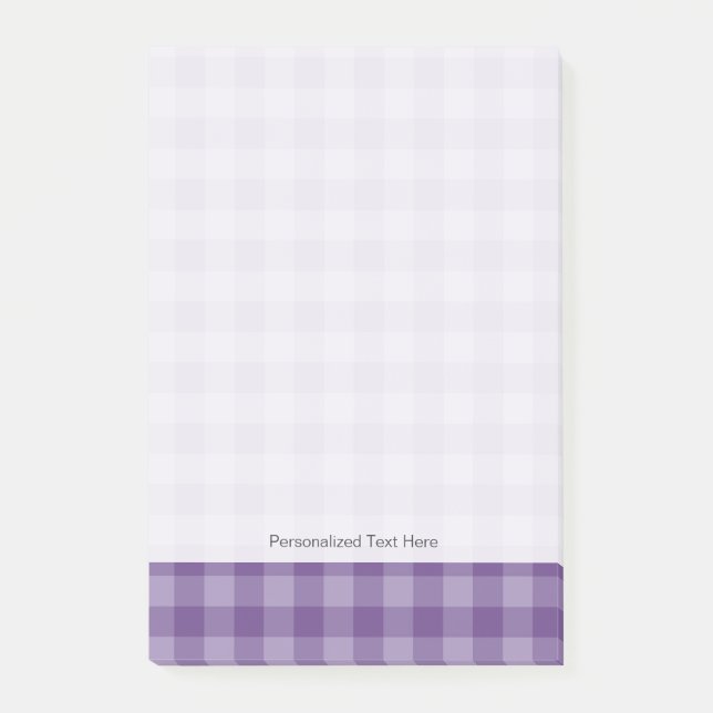 Violet chequered background post-it notes (Front)