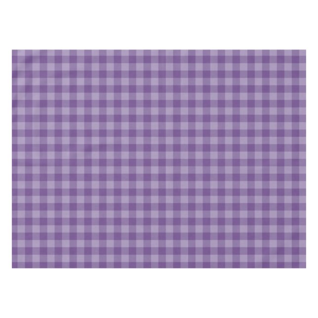 Violet chequered background tablecloth (Front (Horizontal))