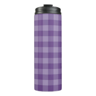 Violet chequered background thermal tumbler