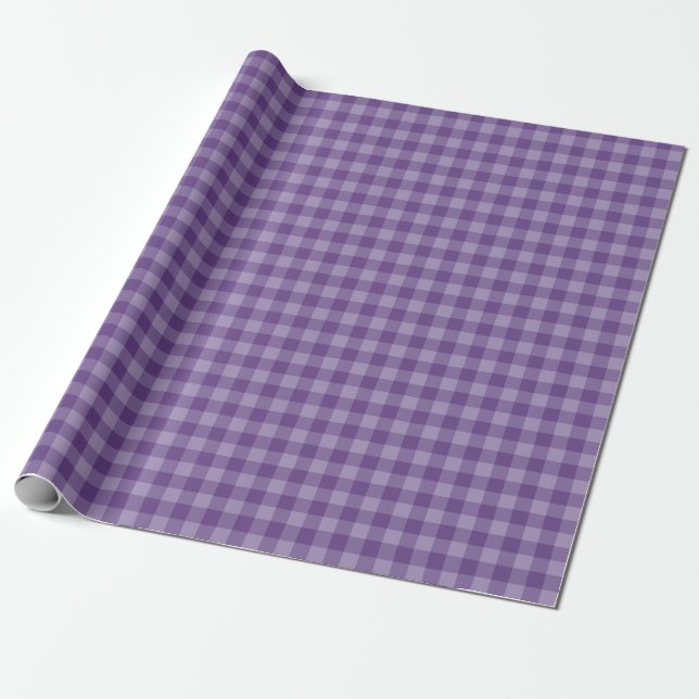 Violet chequered background wrapping paper (Unrolled)