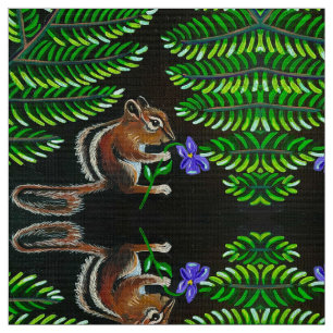 Violet Chipmunk Fabric