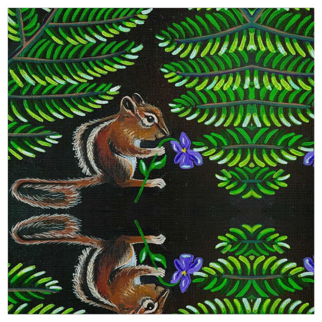 Violet Chipmunk Fabric (Swatch)