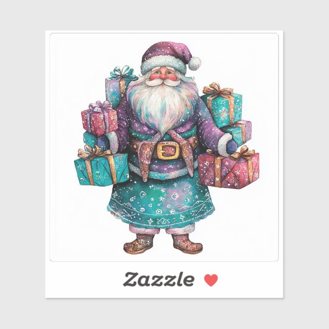 Violet Christmas Sticker for Holidays (Sheet)