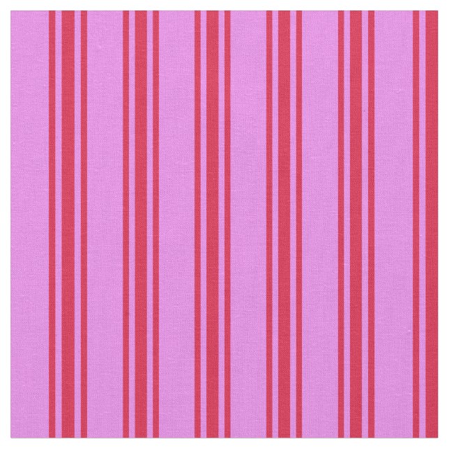 Violet & Crimson Coloured Striped Pattern Fabric (Close Up)