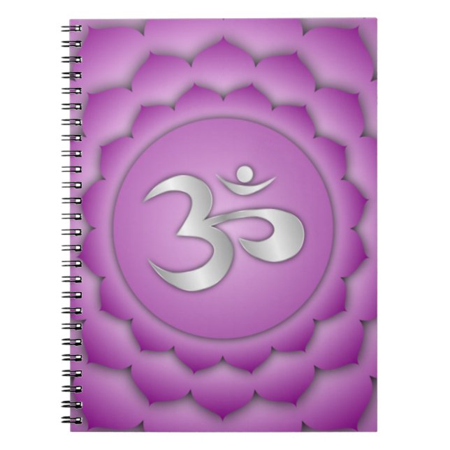 Violet Crown Chakra Chi Energy Spiritual Zen Notebook (Front)
