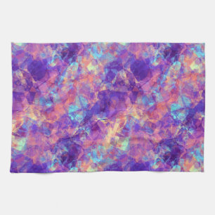 Violet Crumpled Texture Tea Towel