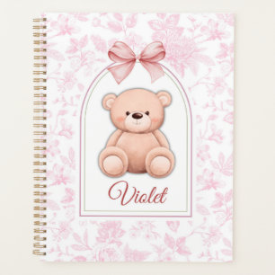Violet   Custom Pink Teddy Bear Nursery Design  Planner