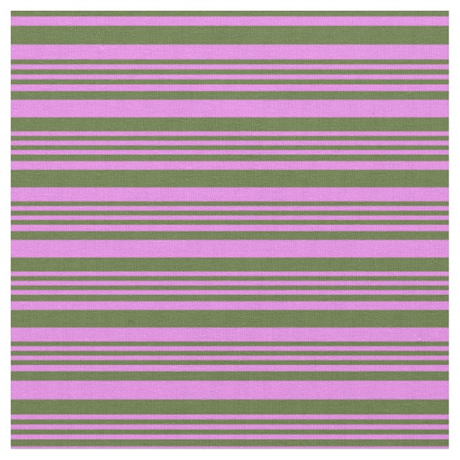 Violet & Dark Olive Green Striped/Lined Pattern Fabric (Close Up)