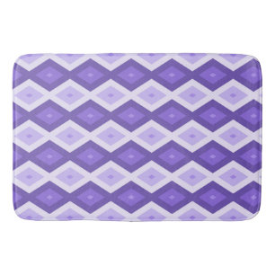 Violet diamond pattern bath mat