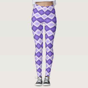Violet diamond pattern leggings