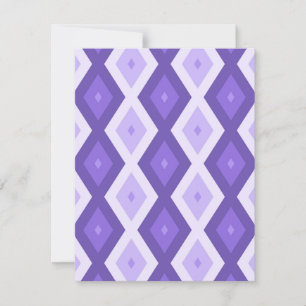 Violet diamond pattern RSVP card